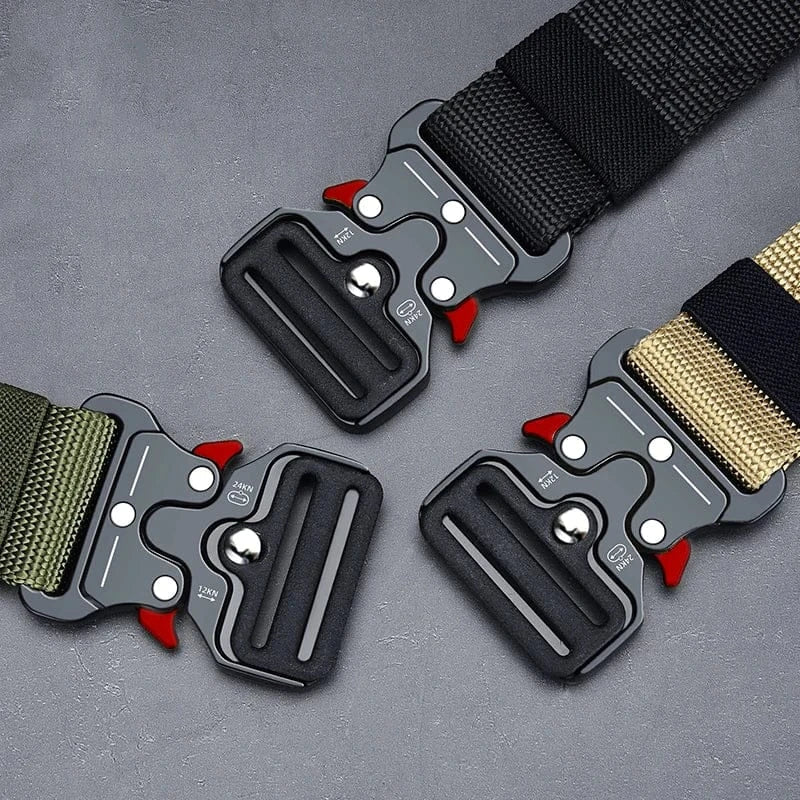 Ceinture tactique homme nylon léger boucle métallique hautement résistante