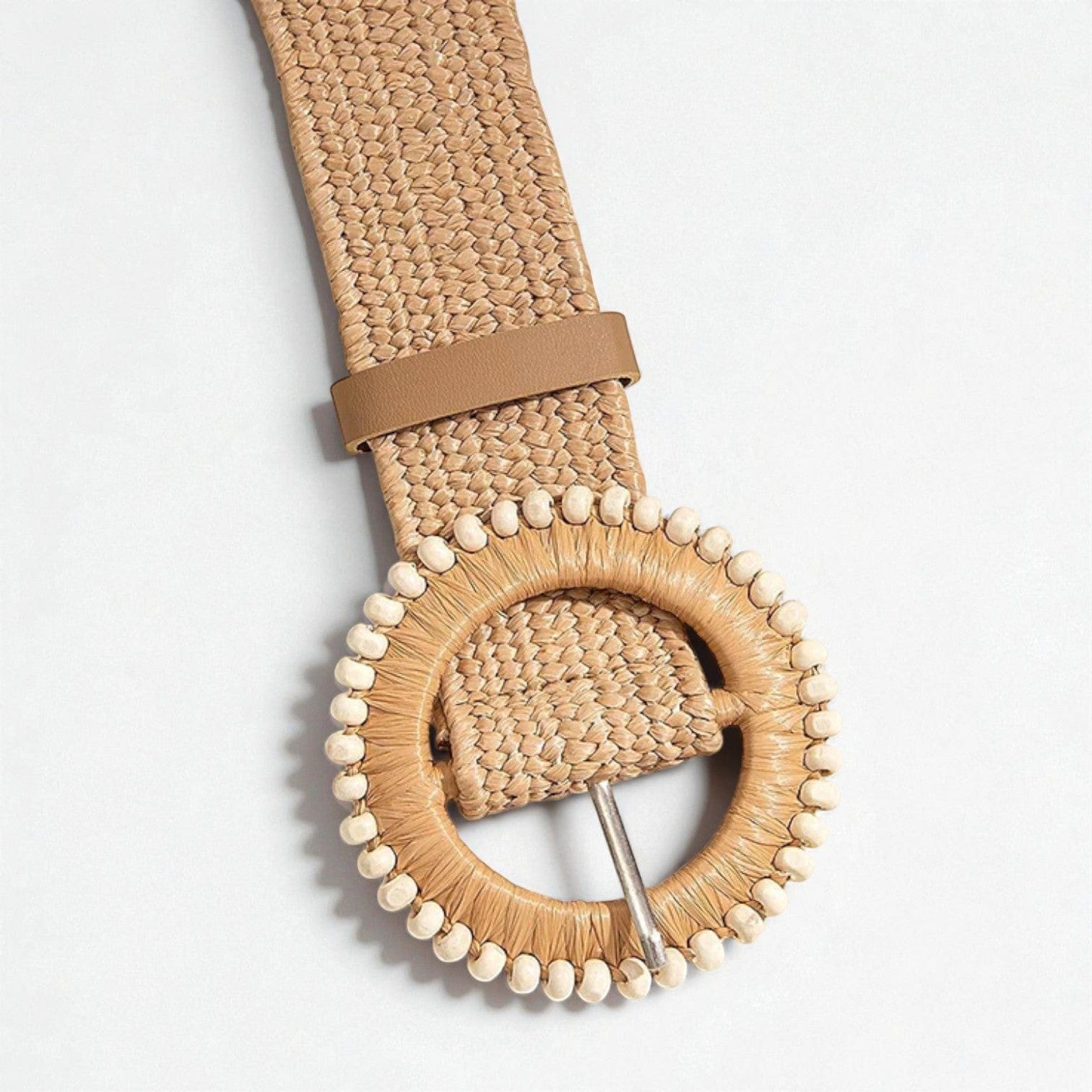 Ceinture tressée femme en fibres naturelles souples
