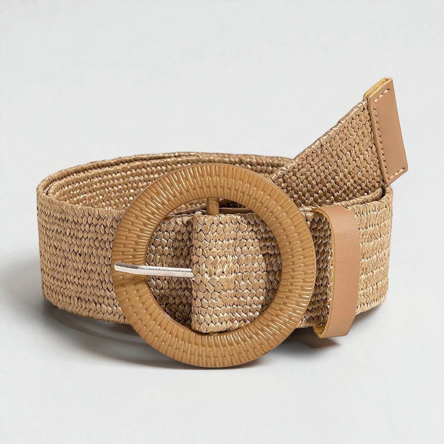 Ceinture tressée femme en fibres naturelles souples