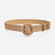 Ceinture tressée femme en fibres naturelles souples