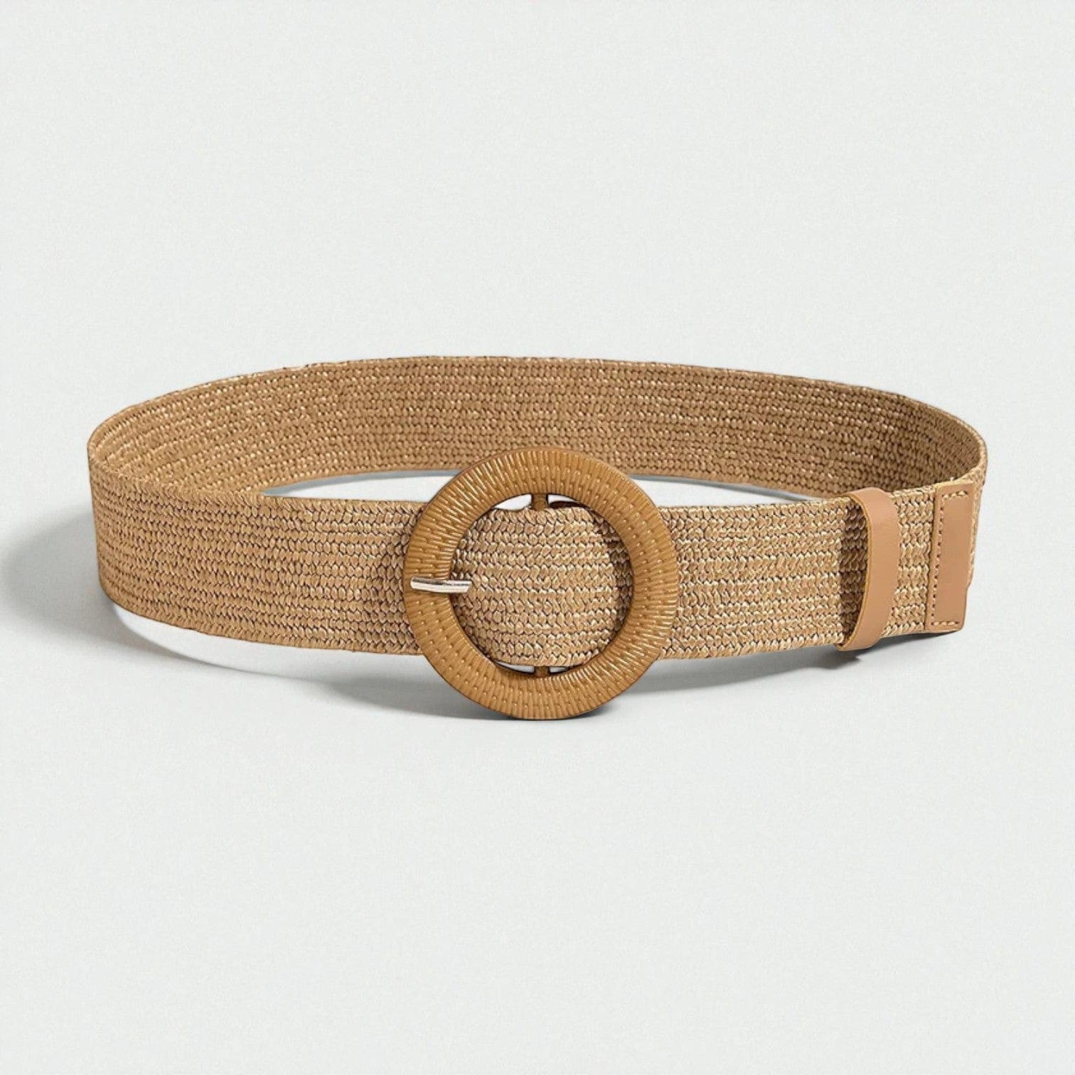 Ceinture tressée femme en fibres naturelles souples