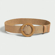 Ceinture tressée femme en fibres naturelles souples