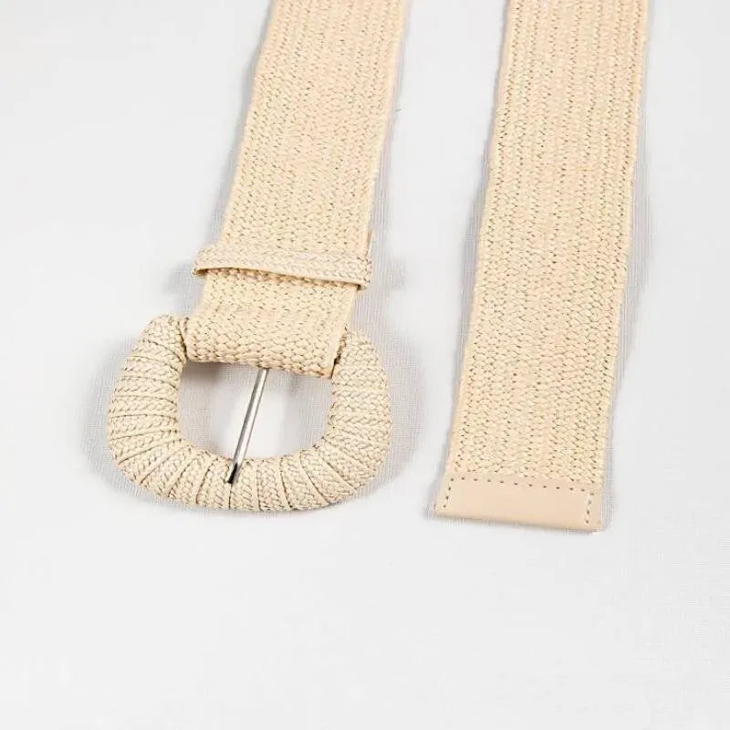 Ceinture tressée femme en fibre naturelle respirants