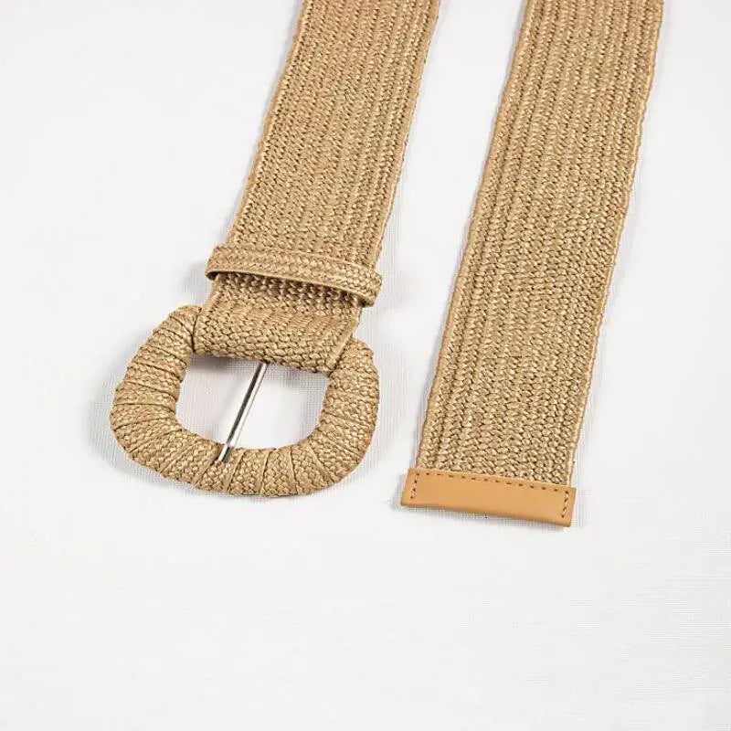 Ceinture tressée femme en fibre naturelle respirants