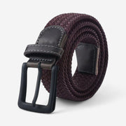Ceinture tressée homme boucle noire et design raffiné