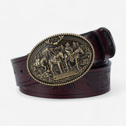 Ceinture western homme avec boucle cowboy et embossage