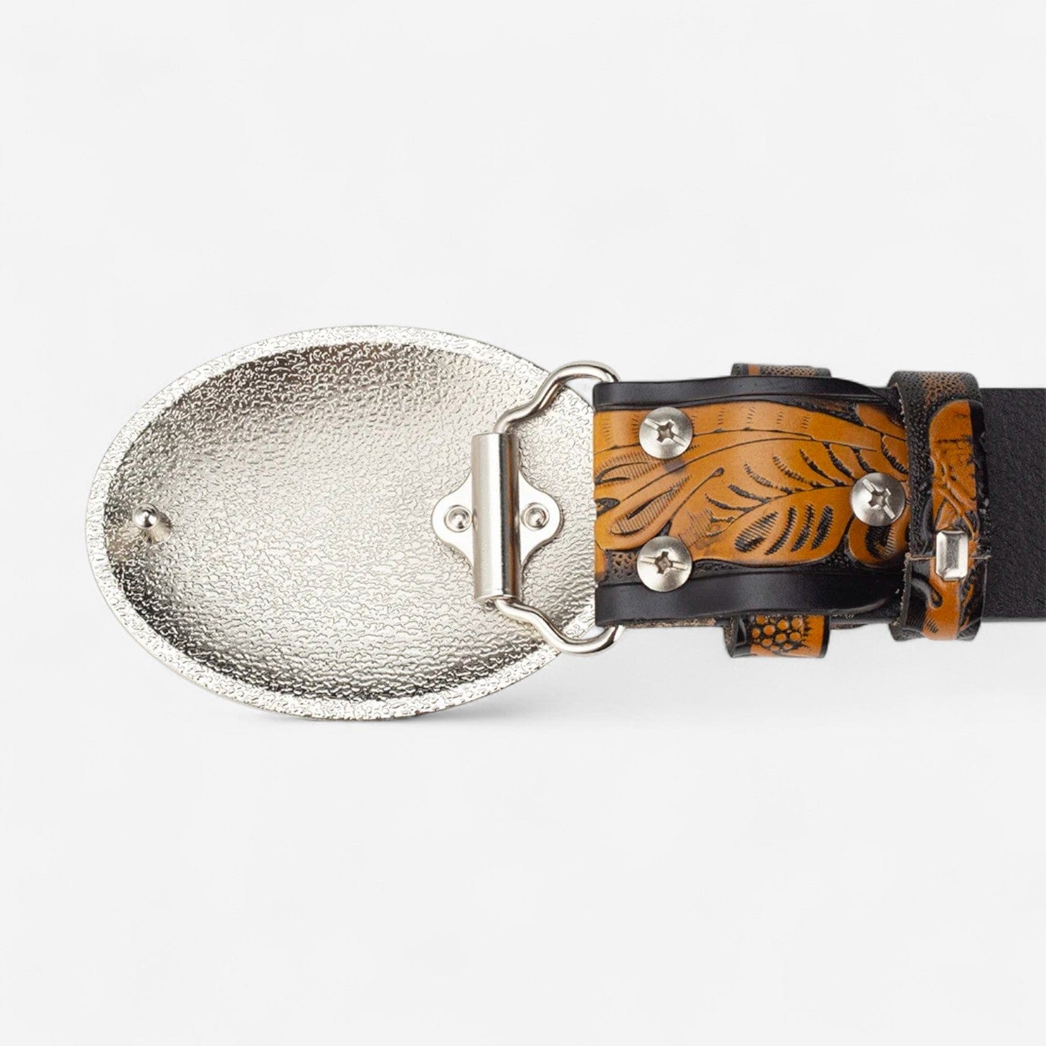 Ceinture western homme avec boucle cowboy et embossage