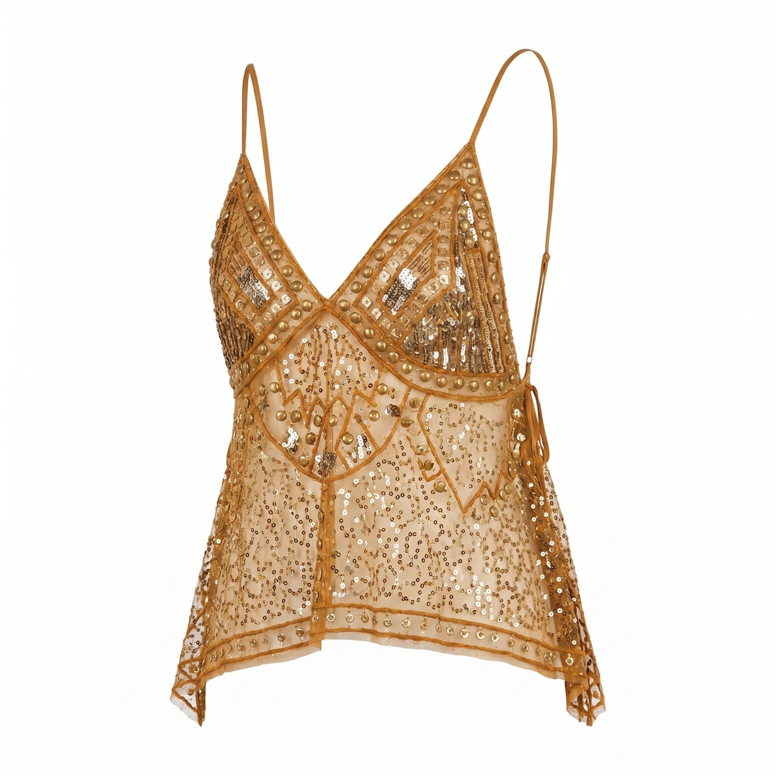 Top paillettes doré - packshot