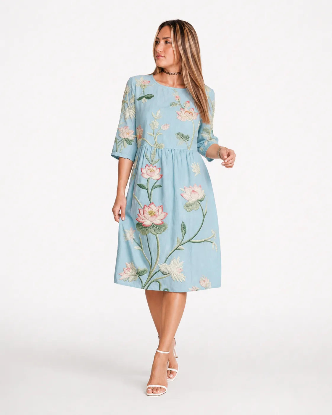 Robe florale col rond