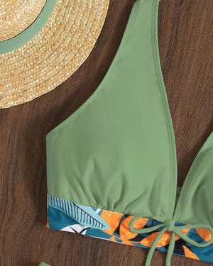 Bikini imprimé - Vert armée