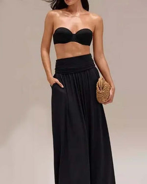 Robe bustier convertible cintrée - Noir