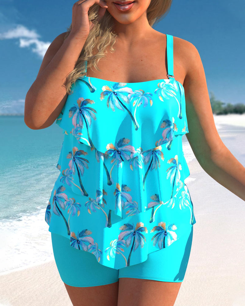 Bikini deux pièces avec jupe de bain - Rose