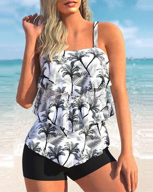 Bikini deux pièces avec jupe de bain - Rose