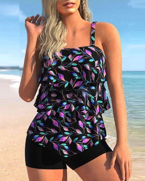 Bikini deux pièces avec jupe de bain - Rose