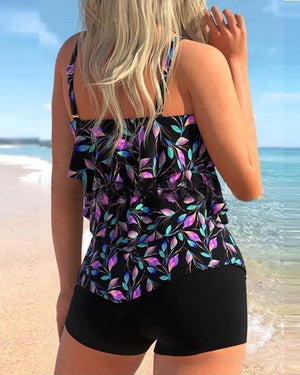 Bikini deux pièces avec jupe de bain - Rose