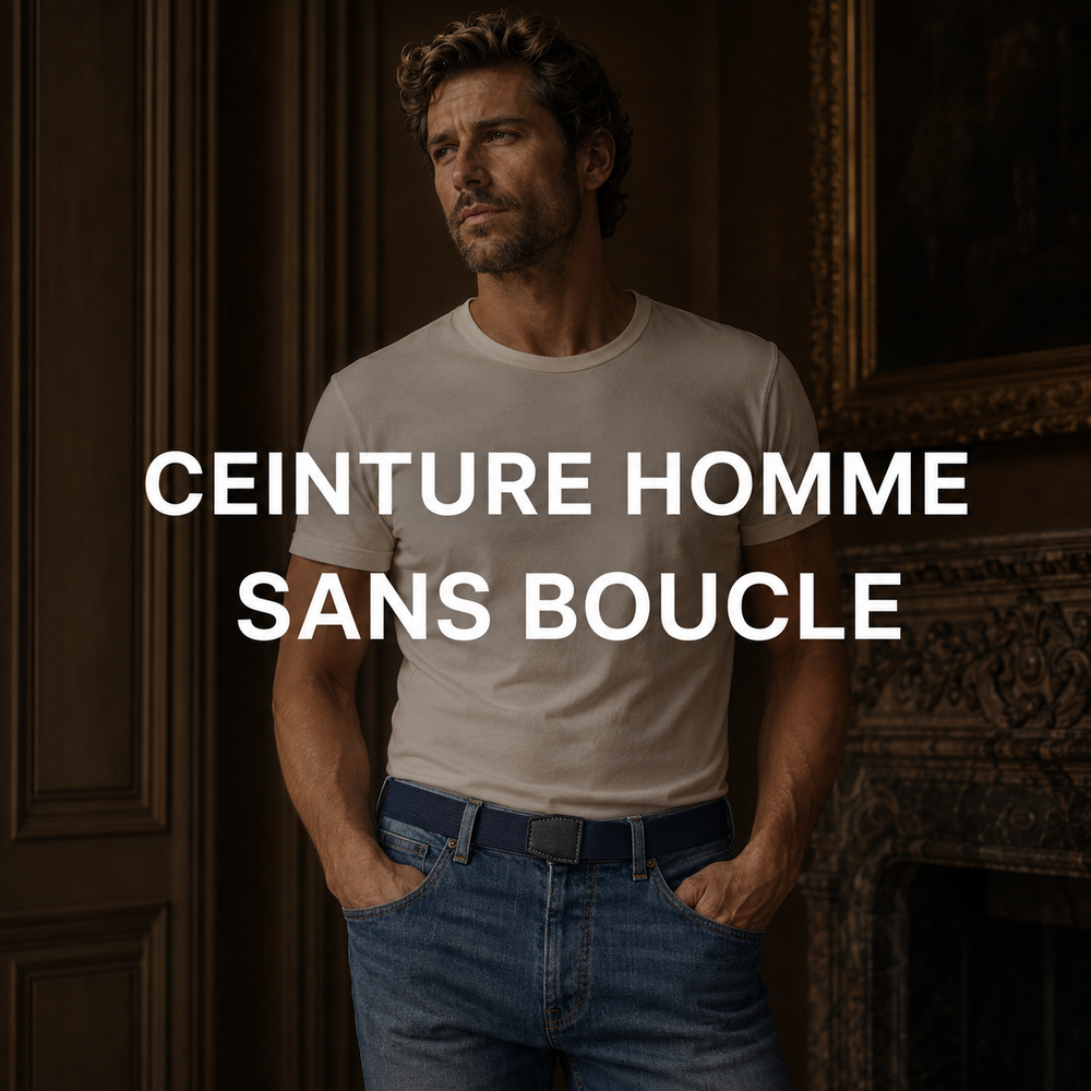 Ceinture sans boucle homme