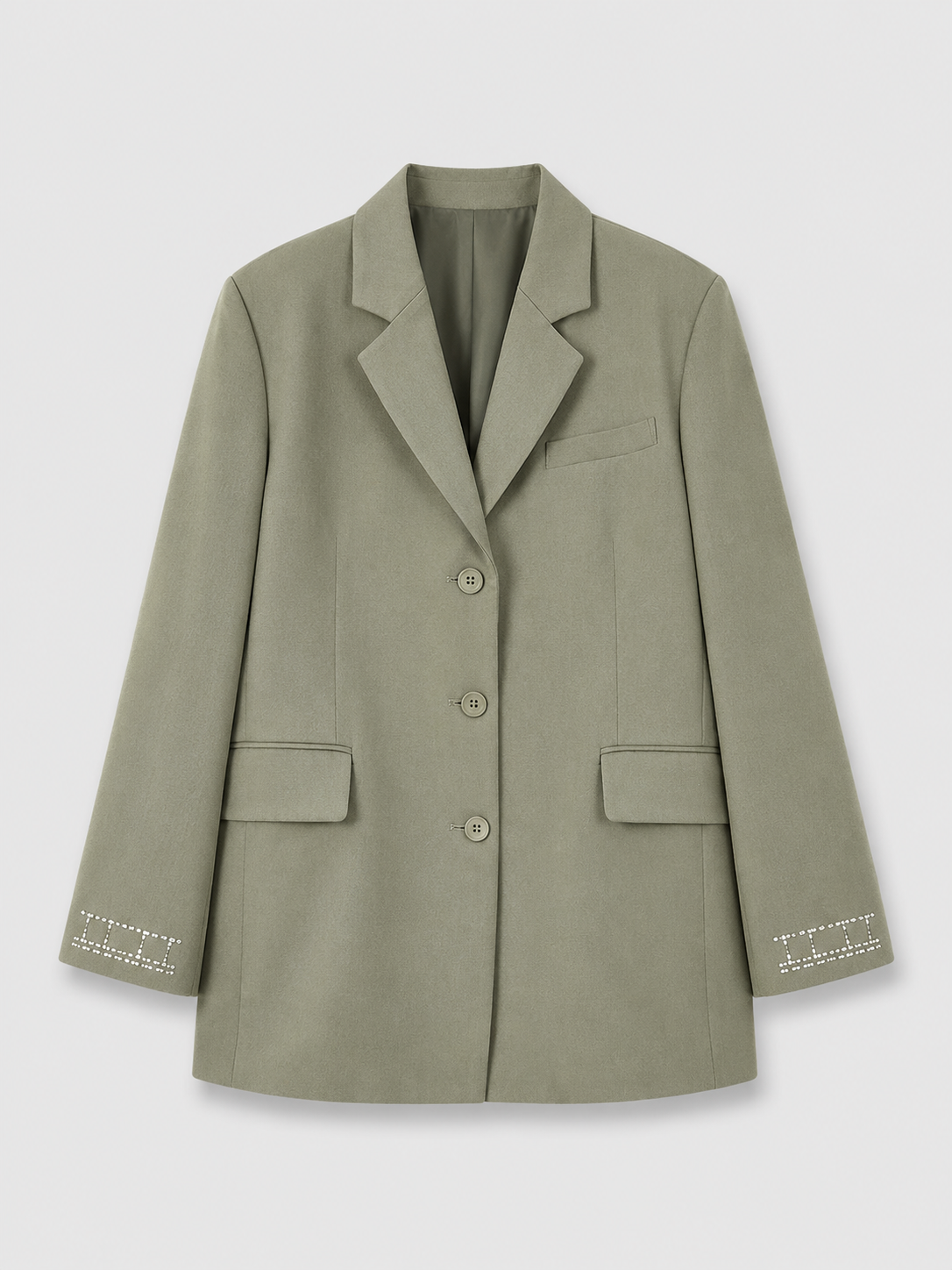 Blazer élégant à épaules larges