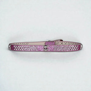 Ceinture à strass femme rock avec boucle ardillon