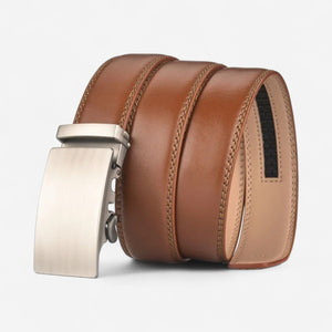Ceinture automatique pour homme en cuir lisse style chic et élégant