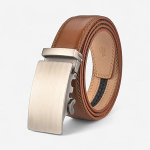 Ceinture automatique pour homme en cuir lisse style chic et élégant