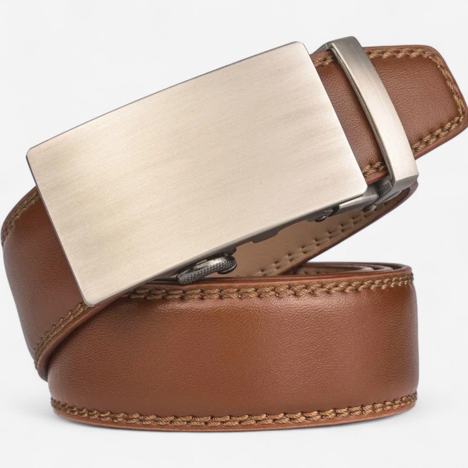 Ceinture automatique pour homme en cuir lisse style chic et élégant