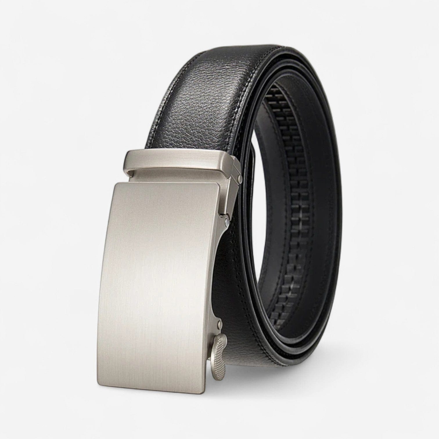 Ceinture automatique pour homme en cuir lisse style chic et élégant