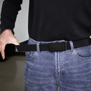 Ceinture automatique pour homme en toile avec finition carbone