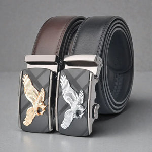 Ceinture en cuir homme avec aigle en relief