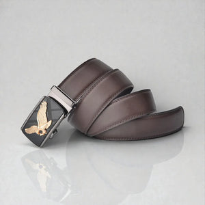 Ceinture en cuir homme avec aigle en relief