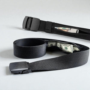 Ceinture automatique en canvas avec rangement sécurisé