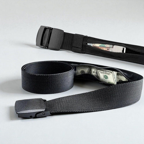 Ceinture automatique en canvas avec rangement sécurisé
