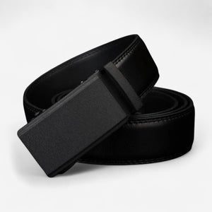 Ceinture pour homme en cuir noire à boucle automatique