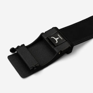 Ceinture pour homme en cuir noire à boucle automatique