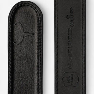 Ceinture pour homme en cuir noire à boucle automatique