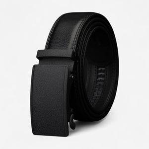 Ceinture pour homme en cuir noire à boucle automatique