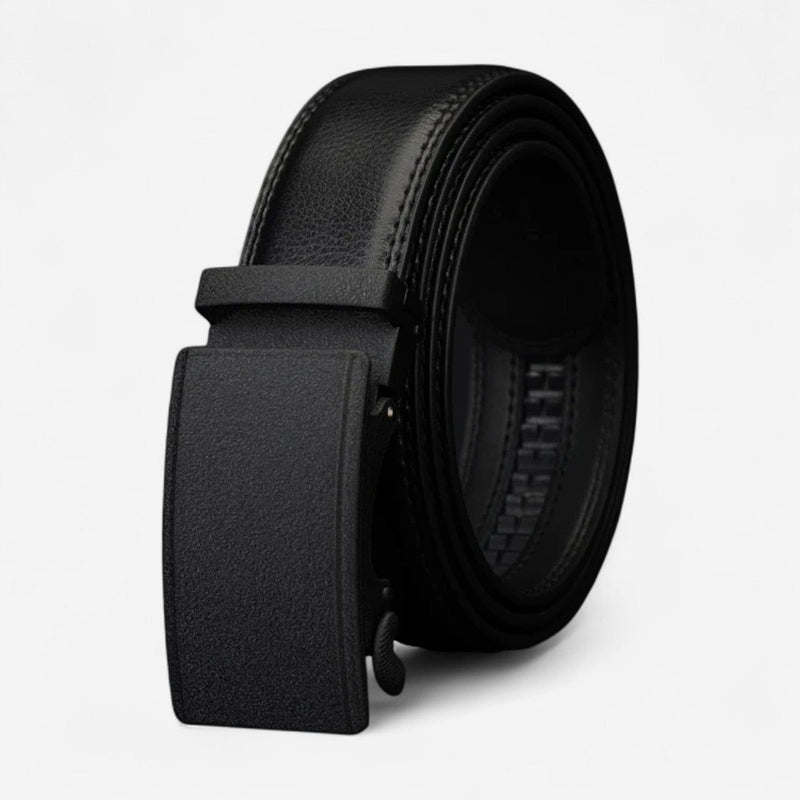 Ceinture pour homme en cuir noire à boucle automatique