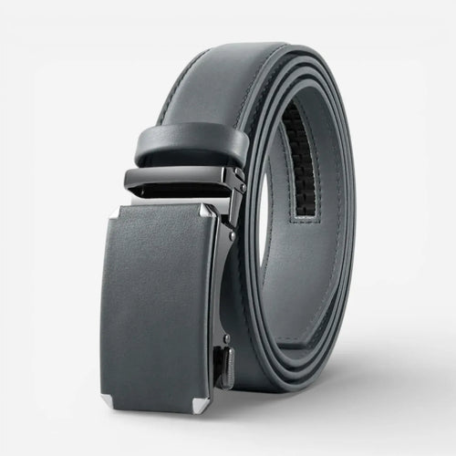 Ceinture boucle automatique homme en cuir lisse