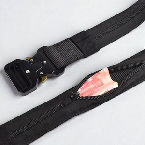 Ceinture cache billets tactique avec compartiment zippé