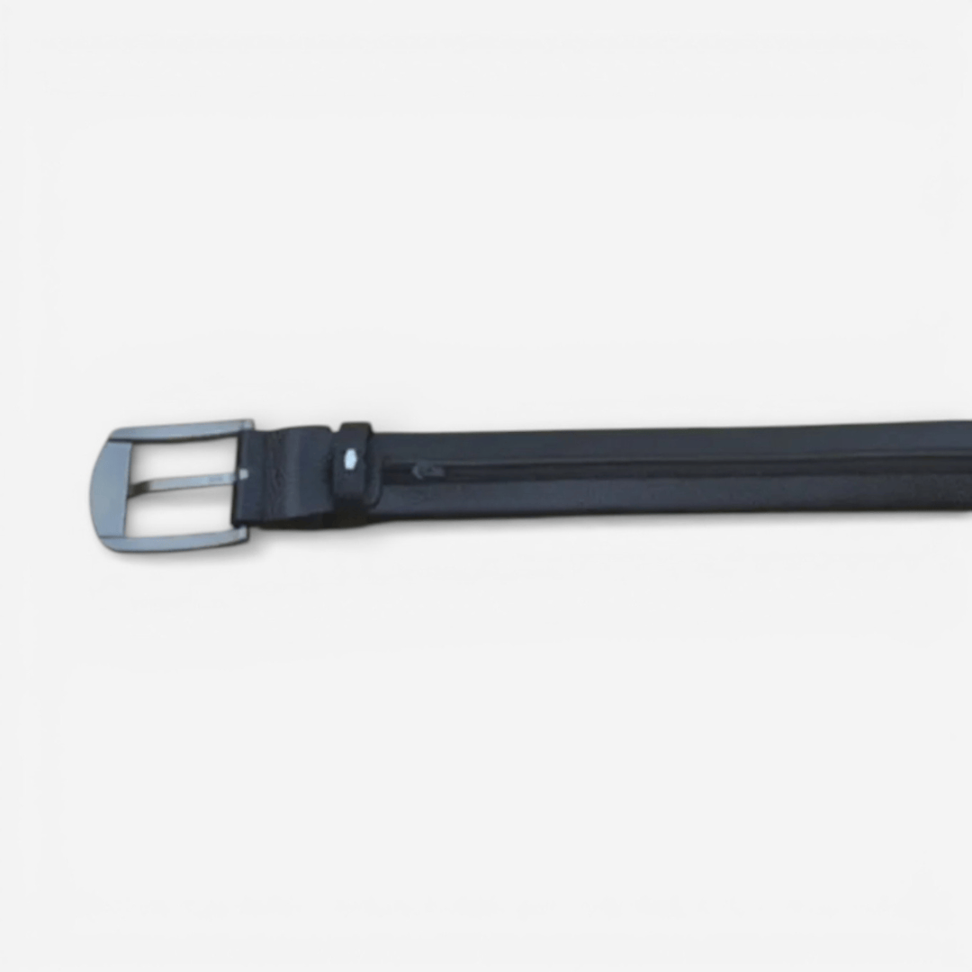 Ceinture cache billets en cuir avec fermeture éclair discrète