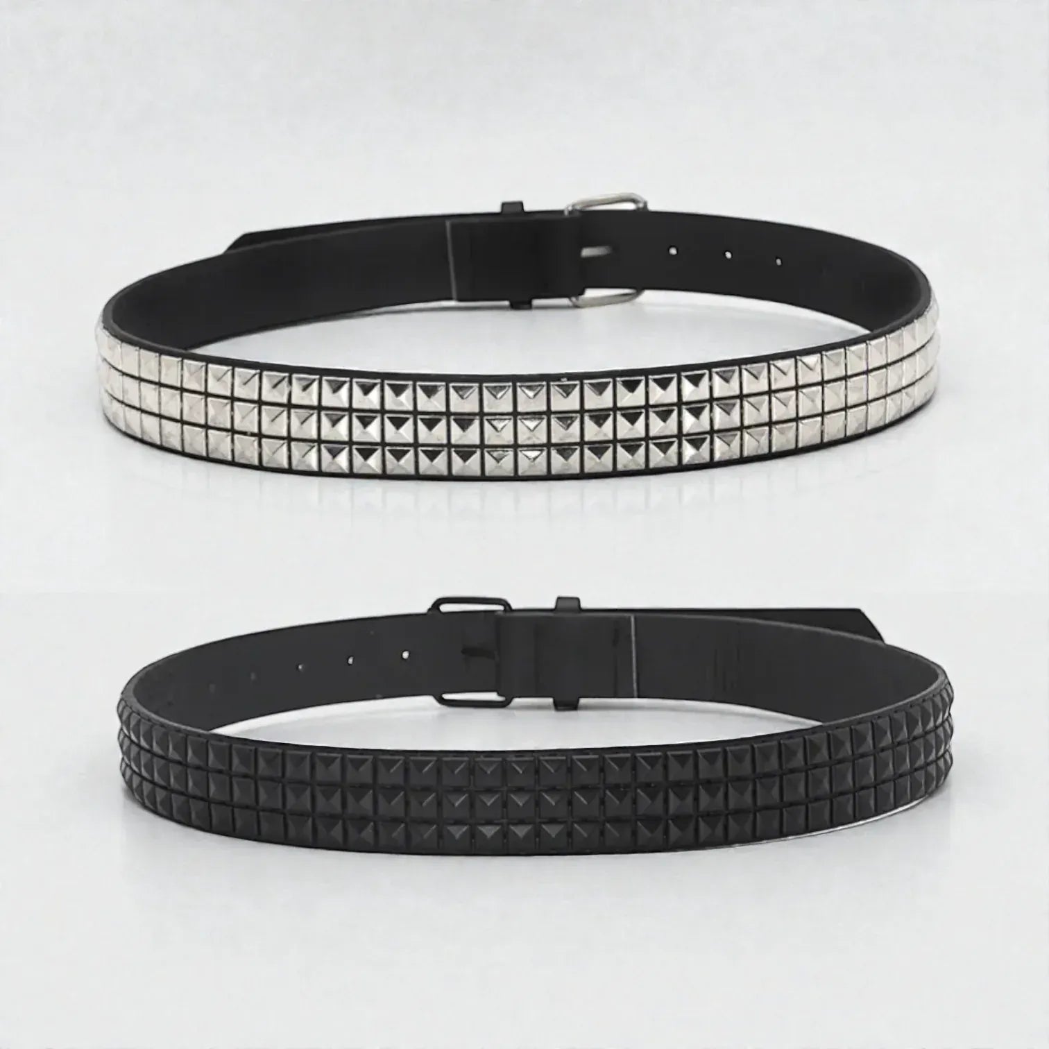 Ceinture cloutée femme avec rivets pyramidaux audacieux