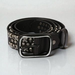 Ceinture cloutée femme en cuir style gothique