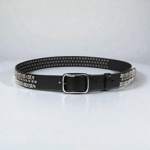Ceinture cloutée femme en cuir style gothique