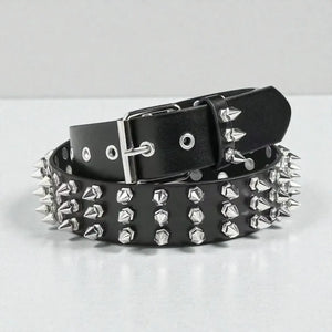 Ceinture cloutée femme punk avec œillets en métal
