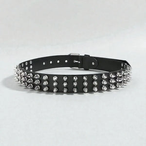Ceinture cloutée femme punk avec œillets en métal