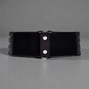 Ceinture pour femme dorée avec 4 rangées de boucles et largeur 10 cm