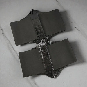 Ceinture corset femme large avec boucles argentées
