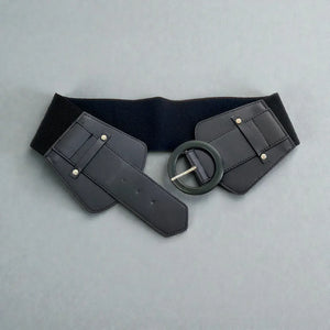 Ceinture corset femme simili cuir taille marquée