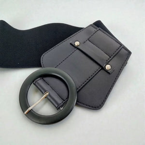 Ceinture corset femme simili cuir taille marquée