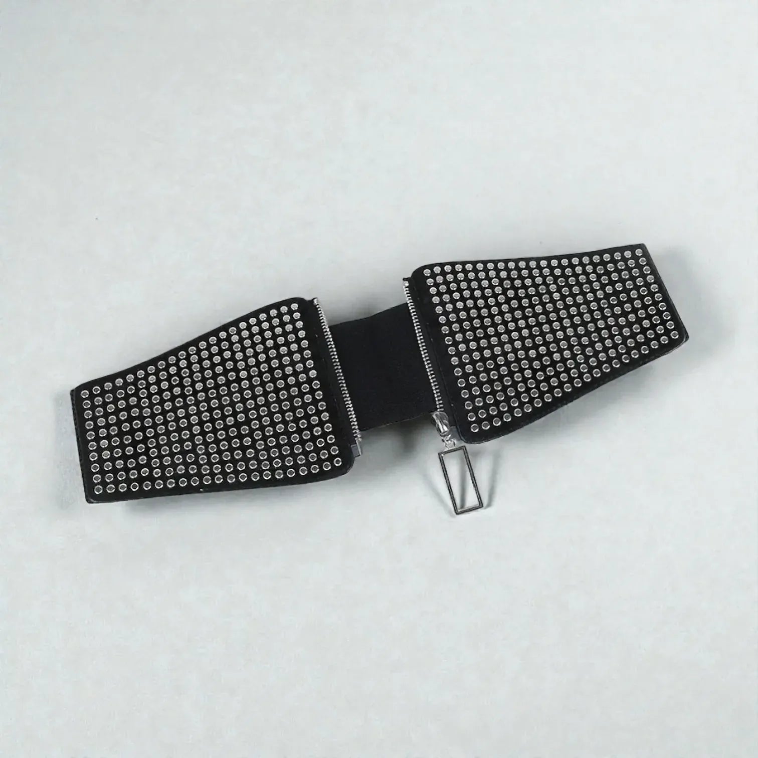 Ceinture pour femme gothique avec zip et clous