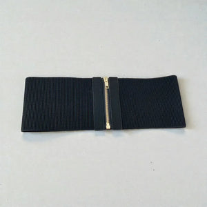 Ceinture pour femme large avec fermeture zippée en nylon